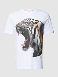 T-shirt z nadrukiem z motywem model ‘Digre’ od HUGO Biały - 6