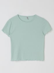 T-Shirt mit Muschelsaum Modell 'Nella' von Only - 33