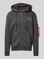 Sweatjacke mit Label-Details von Alpha Industries Grau - 12