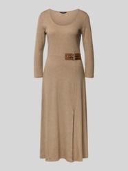 Midikleid mit Rundhalsausschnitt und 3/4-Arm von Lauren Ralph Lauren Beige - 26