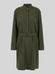 Knielanges Kleid mit Stehkragen und Gürtel von Marc Cain - 10