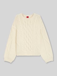 Oversized Strickpullover mit Zopfmuster Modell 'SAICOS' von HUGO - 3