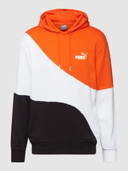 Hoodie im Colour-Blocking-Design Modell 'PUMA POWER Cat' von PUMA PERFORMANCE Orange - 40