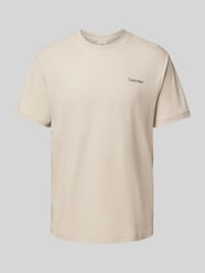 T-Shirt mit Label-Print von CK Calvin Klein Beige - 34