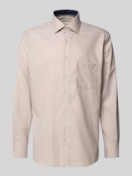Regular Fit Businesshemd aus Baumwolle mit Kentkragen von ETERNA Beige - 11