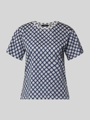 męski t-shirt o kroju regular fit z czystej bawełny model 'BUSSOLA' od Weekend Max Mara - 9
