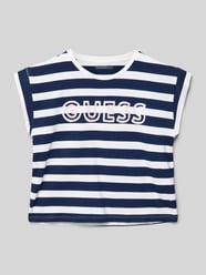 Top mit Label-Stitching von Guess Blau - 27