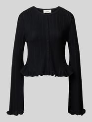 Slim fit gebreid jack met ajourpatroon, model 'Vitis' van Bash - 41