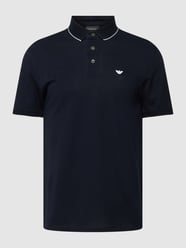 Poloshirt met labelstitching, model 'Basic' van Emporio Armani Blauw - 24