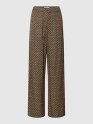 Hose aus Viskose mit Allover-Muster von Marc O'Polo Beige - 40