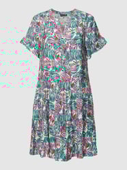 Knielange jurk met all-over motief van SMASHED LEMON Roze - 33