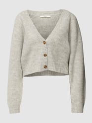 Cardigan mit gerippten Abschlüssen von Esprit Silber - 45