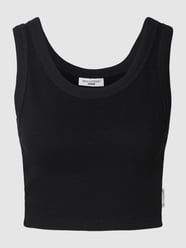 Crop Top mit Strukturmuster von Marc O'Polo Denim Schwarz - 33