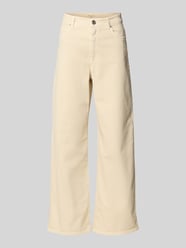 Regular Fit Wide Leg Jeans aus Baumwoll-Mix Modell 'MEDINA' von Weekend Max Mara Beige - 33