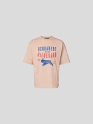 Loose Fit T-Shirt mit Label-Print von Dsquared2 Beige - 36