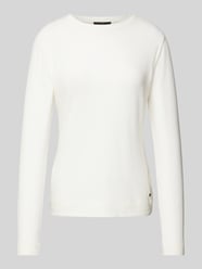 Longsleeve mit geripptem Rundhalsausschnitt von Windsor Beige - 22