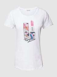 T-Shirt mit Label-Motiv-Print von Liu Jo White Beige - 9