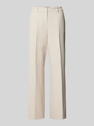 Straight leg stoffen broek met persplooien, model 'LUCA' van SEDUCTIVE Beige - 32