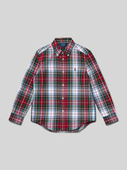 Freizeithemd mit Button-Down-Kragen von Polo Ralph Lauren Kids Weiß - 24