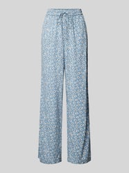 Stoffhose mit floralem Muster Modell 'NYA' von Pieces Blau - 36