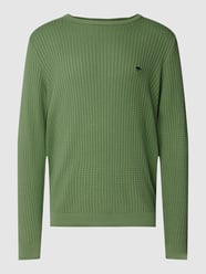 Strickpullover mit Strukturmuster von Fynch-Hatton Grün - 43