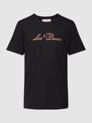 T-Shirt mit Label-Print Modell 'Cory' von Les Deux Schwarz - 19