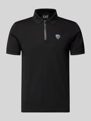 Polówka z mieszanki wiskozy o kroju slim fit od EA7 Emporio Armani - 4