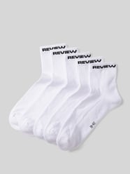 Socken mit Label-Details im 5er-Pack von Review Weiß - 12
