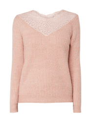 Pullover mit floraler Spitze von Vero Moda Pink - 31