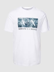 T-shirt z nadrukiem z logo od ARMANI EXCHANGE Biały - 1