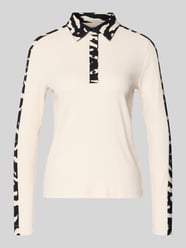 Poloshirt met korte knoopsluiting van Marc Cain Beige - 5