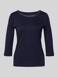 T-Shirt mit Ziersteinbesatz und 3/4-Arm von Christian Berg Woman - 45