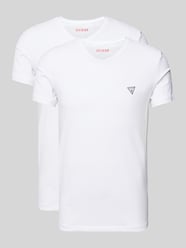 T-Shirt mit Logo-Print Modell 'CALEB' von Guess Activewear Weiß - 14