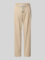 Spodnie materiałowe Straight Fit z tunelem od Marc Cain - 25