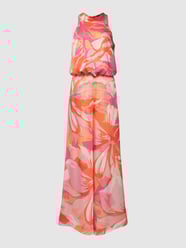 Jumpsuit mit Allover-Muster von V by Vera Mont Orange - 45