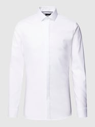 Super slim fit zakelijk overhemd met blinde knoopsluiting van OLYMP No. Six Wit - 16