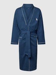 Bademantel mit seitlichen Eingrifftaschen Modell 'JERSEY' von Polo Ralph Lauren Underwear Blau - 1