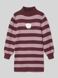 Loose fit gebreide jurk van katoenmix van s.Oliver RED LABEL Bordeaux - 43