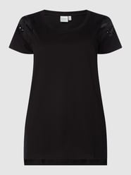 PLUS SIZE T-Shirt mit Spitze Modell 'Fluas' von Junarose Grau / Schwarz - 4