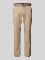 Spodnie do garnituru o kroju slim fit z paskiem od MCNEAL - 34