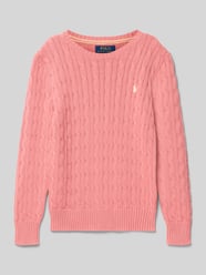 Regular Fit sweter z czystej bawełny od Polo Ralph Lauren Teens Fuksjowy - 13
