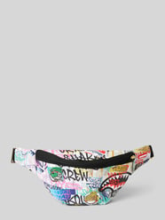 Bauchtasche mit Label-Badge Modell 'SIP THE RIZZ CREAM' von Sprayground Weiß - 27