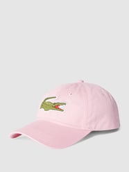 Czapka z daszkiem z wyhaftowanym logo od Lacoste Różowy - 9