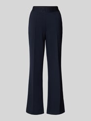 Straight leg stoffen broek met vaste persplooien van monari - 1