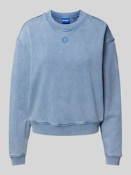 Sweatshirt mit Logo-Stitching Modell 'Delessa' von Hugo Blue Blau - 42