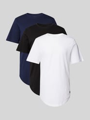 T-Shirt in unifarbenem Design im 3er-Pack von Jack & Jones Weiß - 4