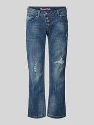 Straight leg jeans met verkort model, model 'Malibu' van Buena Vista - 11