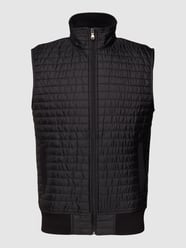 Bodywarmer met contrasterende inzetten van Christian Berg Men Zwart - 29