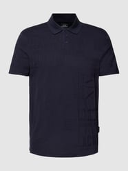 Poloshirt mit Label-Strukturmuster von ARMANI EXCHANGE Blau - 1