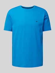T-Shirt mit Logo-Stitching von Fynch-Hatton Blau - 31